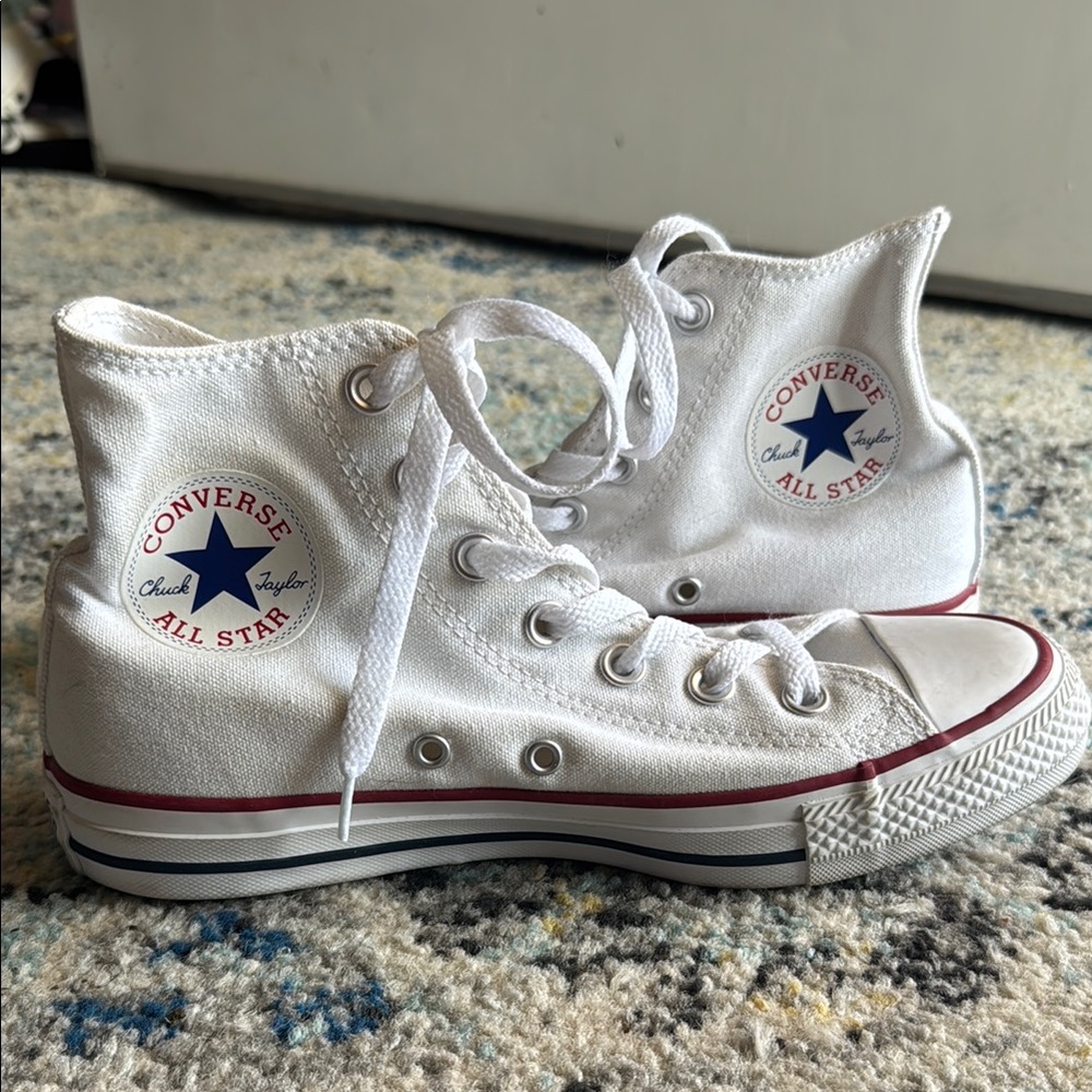 Converse White High-Top Sneakers